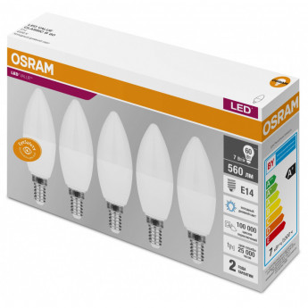Лампа светодиодная OSRAM LVCLB60 7SW/865 230V E14 5шт/уп (4058075577985)