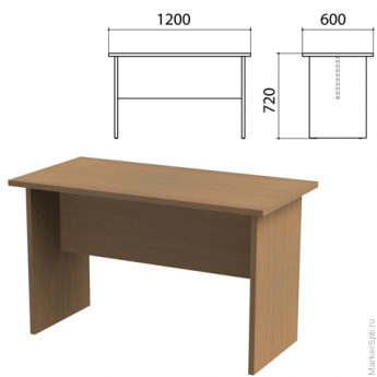 Стол приставной "Этюд", 1200х600х720 мм, дуб онтарио, 400049-160