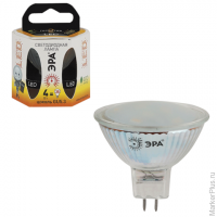 Лампа светодиодная ЭРА, 4 (35) Вт, цоколь GU5.3, MR16, теплый белый свет, 30000 ч., LED smdMR16-4w-8