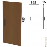Дверь ЛДСП низкая 'Монолит', 365х16х785 мм, цвет орех гварнери, ДМ41.3