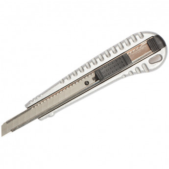 Нож канцелярский 9мм Berlingo "Metallic", auto-lock, металлический, европодвес
