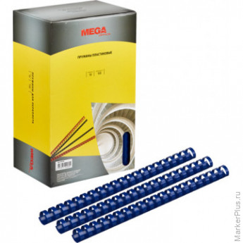 Пружины для переплета пластиковые ProMega Office 19мм синие 100шт/уп., комплект 100 шт
