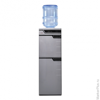 Кулер для воды AEL LC-AEL-301b, напольный, нагрев/охлаждение, холодильный шкаф 50 л, 2 крана, серебр