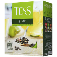 Чай Tess 'Lime', зеленый с цедрой цитрусовых, 100 фольг. пакетиков по 1,5г