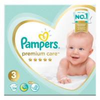 Подгузники, 114 шт., PAMPERS (Памперс) "Premium Care", размер 3 (6-10 кг), 1210791, комплект 114 шт