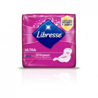 Прокладки женские гигиенические Libresse Ultra Normal 10шт 8488, комплект 10 шт