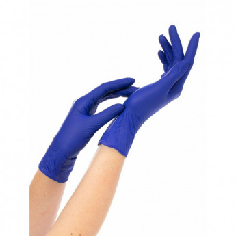 Перчатки нитриловые неопудренные, сине-фиолетовые, р-р M, 50 пар/уп