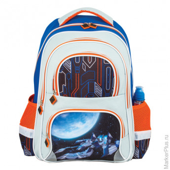 Рюкзак BRAUBERG, с EVA спинкой, для учеников начальной школы, "Космолет", 12 литров, 38х30х14 см, 22