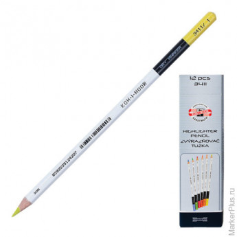 Текстмаркер-карандаш KOH-I-NOOR, сухой, лимонный, 3411001008KS