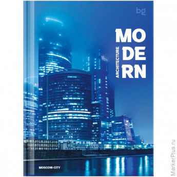 Бизнес-блокнот А6, 80л., BG "Modern city", глянцевая ламинация