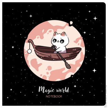 Записная книжка 170*170мм 40л. MESHU "Magic world", soft-touch ламинация, тиснение фольгой