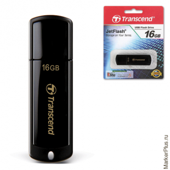 Флэш-диск 16 GB, TRANSCEND Jet Flash 350, USB 2.0, черный, TS16GJF350
