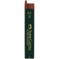 Грифели для механических карандашей Faber-Castell "Super-Polymer", 12шт., 0,5мм, B 12 шт/в уп
