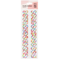 Наклейки акриловые MESHU 'Bright line', 25*7,8см, 5 шт/в уп