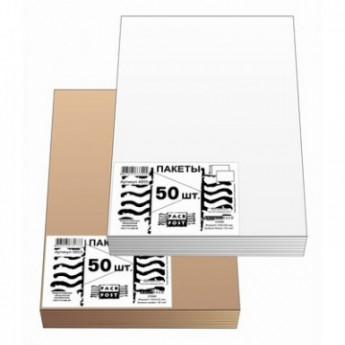 Пакет Белый E4 трип Businesspack300х400 100г 50шт/уп/5183, комплект 50 шт