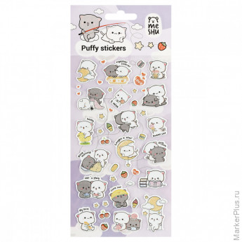 Наклейки объемные MESHU "Cute kittens", 10*23см, пакет европодвес