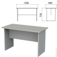 Стол приставной 'Этюд', 1200х600х720 мм, серый, 400049-03