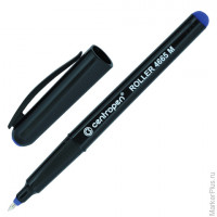 Ручка-роллер CENTROPEN, трехгранная, корпус черный, толщина письма 0,6 мм, синяя, 4665/1С