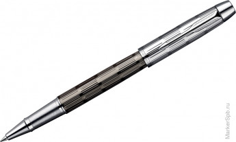 Ручка-роллер "IM Premium Twin Metal Chiselled CT" черная, 0,8мм, подар.уп.
