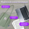 Сумка шоппер BRAUBERG MOMENTS, вельвет, 35х30 см, мятный, 271908