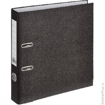 Папка с арочн.мех. 50мм с мет.уг.мрамор ч/б, в уп.10шт, комплект 10 шт