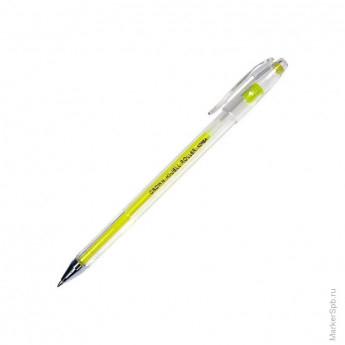 Ручка гелевая желтая, 0,7мм, 12 шт/в уп