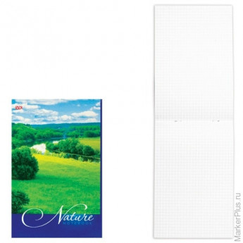 Блокнот А5, 80 л., скоба, мелованный картон обложка, HATBER VK, "Nature" ("Пейзаж"), 135х205 мм, 80Б5C3 09949, B140772