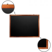 Доска для мела магнитная BRAUBERG, 90х120 см, черная, деревянная окрашенная рамка, 236893