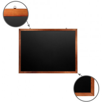 Доска для мела магнитная BRAUBERG, 90х120 см, черная, деревянная окрашенная рамка, 236893