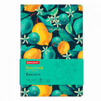 Блокнот МАЛЫЙ ФОРМАТ (100х150 мм) А6, BRAUBERG VISTA 'Lemon Story', под кожу, гибкий, срез фольга, 80 л., 112096