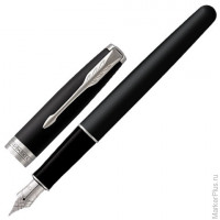 Ручка перьевая PARKER "Sonnet CT", корпус черный лак, латунь, палладиевое покрытие деталей, 1931521, черная