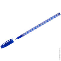 Ручка шариковая Luxor "Stripes" синяя, 0,55мм, корпус ассорти 50 шт/в уп