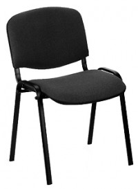 Стул Furniture "Изо", каркас черный, обивка ткань серая