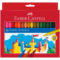 Фломастеры Faber-Castell, 36цв., смываемые, картон, европодвес