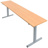 Скамья для стола обеденного Мета Мебель, 3-местная, 1500*320*460, каркас серый, ЛДСП бук