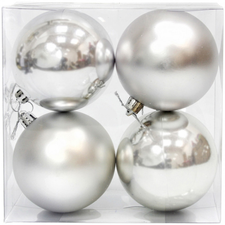 2 новых шара. Шар пластик 80мм. НГ: набор шаров серебро 8см 4шт (арт.he2201aa-116). Новогодние шары серебряные. Серебристые новогодние шары.