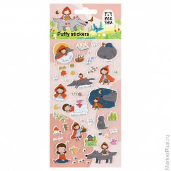 Наклейки объемные MESHU "Little red", 10*23см, пакет европодвес