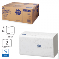 Полотенца бумажные, 250 шт., TORK (Система H3) Advanced, 2-слойные, белые, 25х23, ZZ(V), 290163