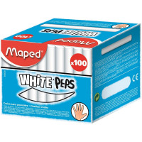Мел WHITE'PEPS Maped белый, круглый, 100 шт, комплект 100 шт