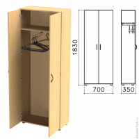 Шкаф для одежды 'Канц', 700х350х1830 мм, цвет бук невский, ШК40.10