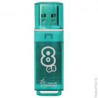 Флэш-диск 8 GB, SMARTBUY Glossy, USB 2.0, зеленый, SB8GBGS-G