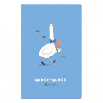 Планер недатированный, 32л., 135*210мм, на скобе MESHU 'Quack-Quack', матовая ламинация, выборочный лак