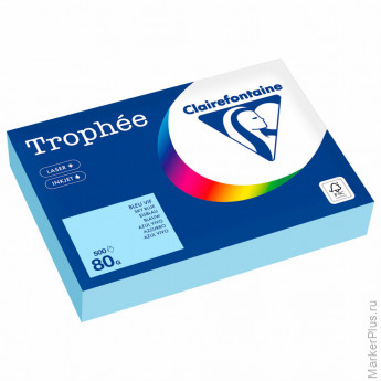 Бумага цветная CLAIREFONTAINE, А4, 80 г/м2, 500 л., пастель, небесно-голубой, 1798PC