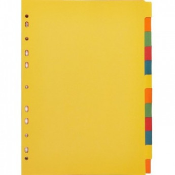 Разделитель листов 1-12, цв.карт.Attache,A4