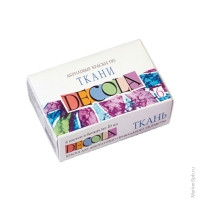 Краски по ткани Decola, 12 цветов, 20мл, картон