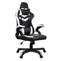 Кресло игровое Helmi HL-S11, экокожа черная/белая