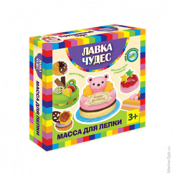 Набор для лепки Фабрика фантазий "Праздничный торт" 02 цвета*35г+ 2 цвета*15г, картон, европодвес