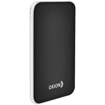 Внешний аккумулятор Oxion PowerBank UltraThin 10000mAh, покр. soft-touch, индикатор, фонарь, черный