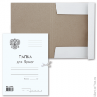 Папка для бумаг с завязками картонная BRAUBERG, гарантированная плотность 300 г/м2, до 200 листов, 124567 10 шт/в уп
