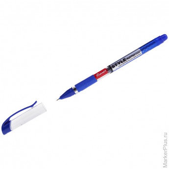 Ручка шариковая Luxor 'Style' синяя, 0,7мм, грип, 10 шт/в уп